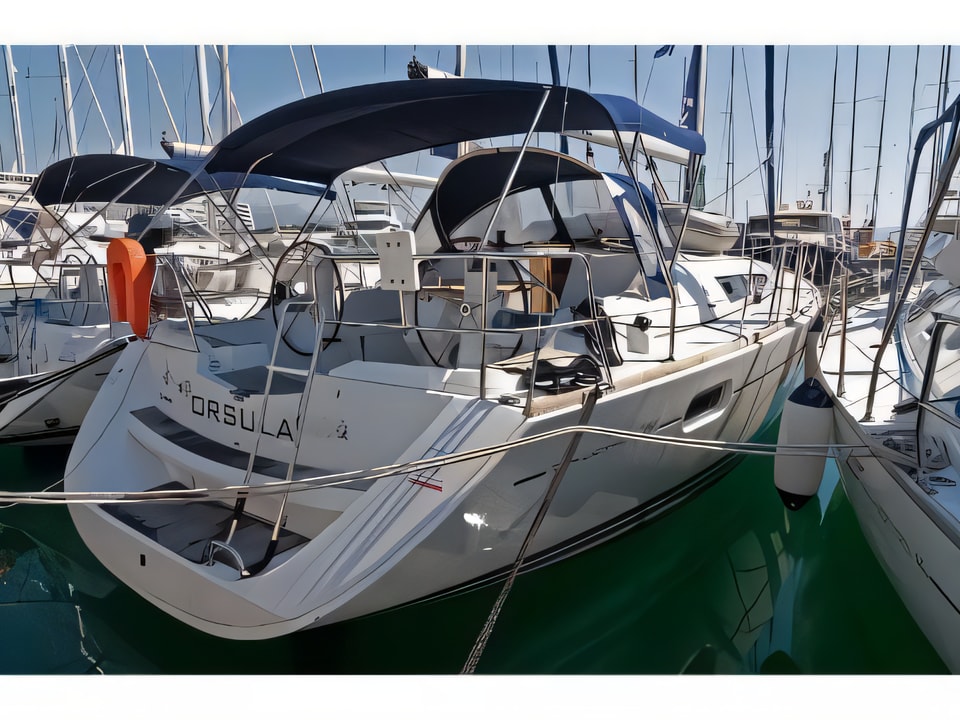 Exterior overview of Sun Odyssey 39i sail boat for charter from Split ACI Marina in the Split sailing area Croatia