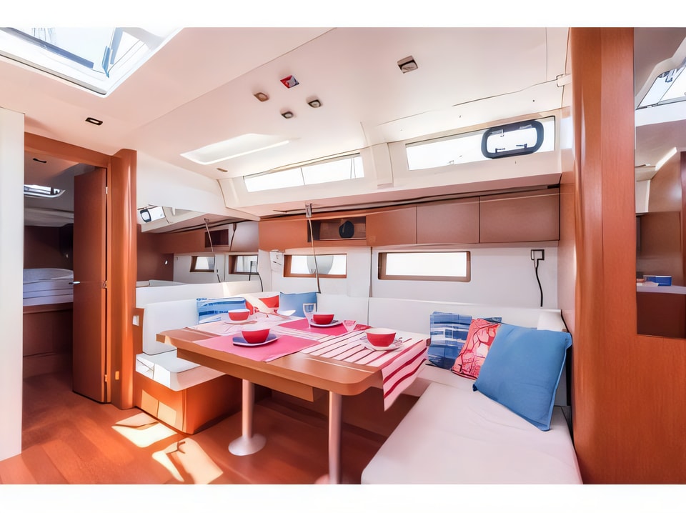 Interior of Oceanis 51.1 sail boat with 5 cabins Croatia yacht charter