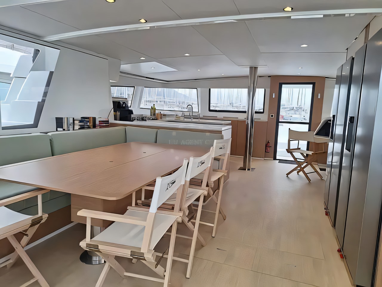 Layout of Bali 5.4 catamaran with 5 cabins Croatia yacht charter