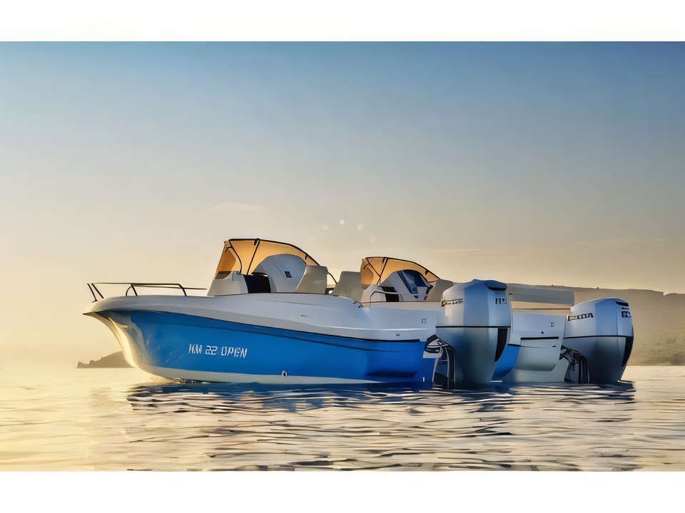 Layout of HM 22 Fly motor boat with 0 cabins Croatia yacht charter