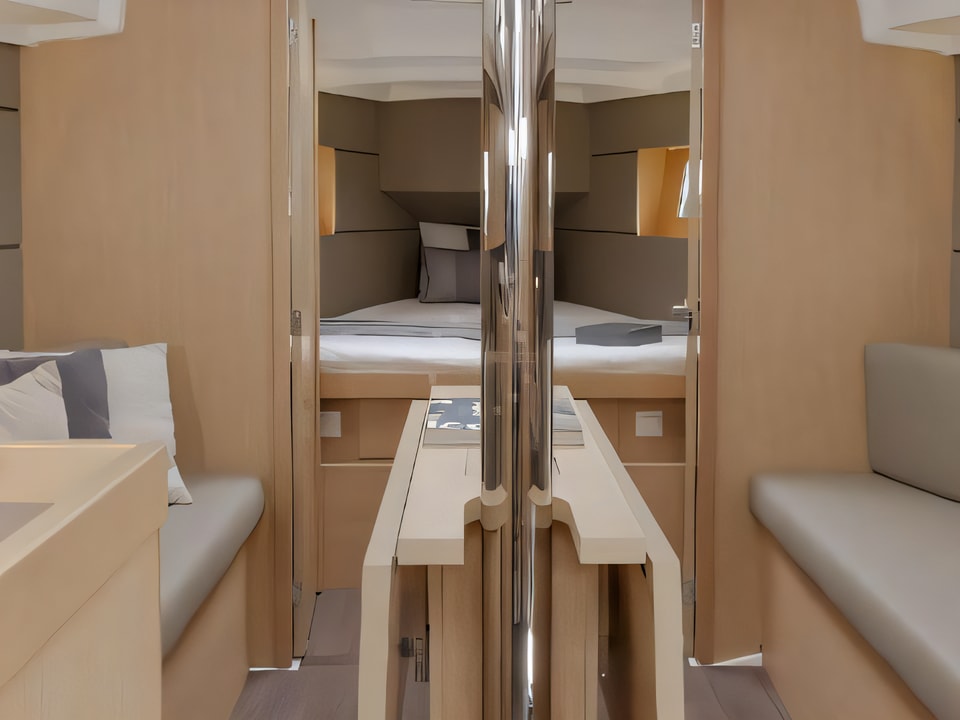 Interior of Oceanis 35.1 sail boat with 3 cabins Croatia yacht charter