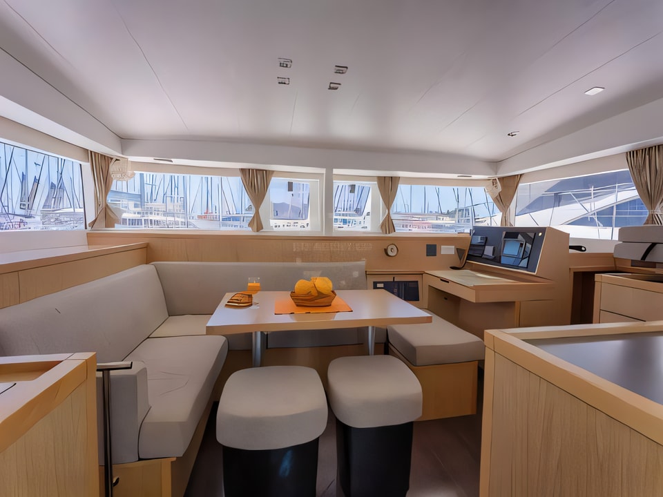 Interior of Lagoon 400 S2 catamaran with 4 cabins Croatia yacht charter