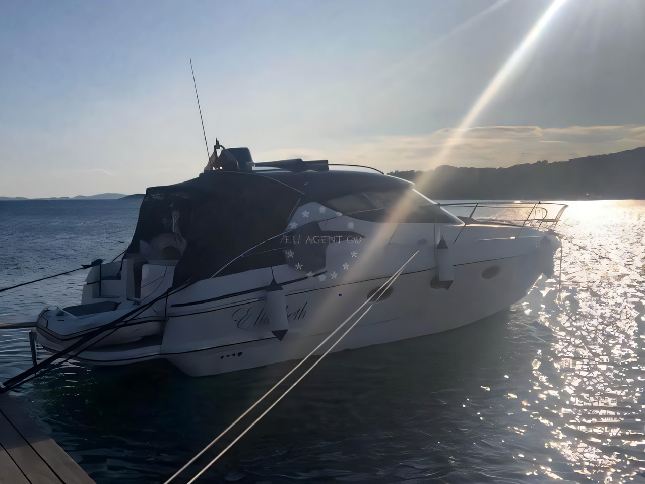 Exterior overview of Elan Power 30 motor boat for charter from Zadar Marina Zadar in the Zadar sailing area Croatia