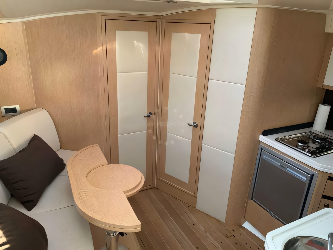 Layout of Elan Power 30 motor boat with 2 cabins Croatia yacht charter