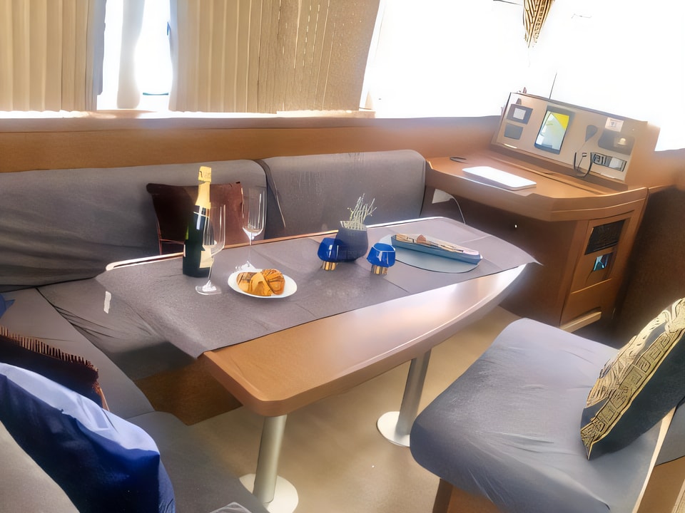 Interior of Lagoon 42 catamaran with 6 cabins Croatia yacht charter