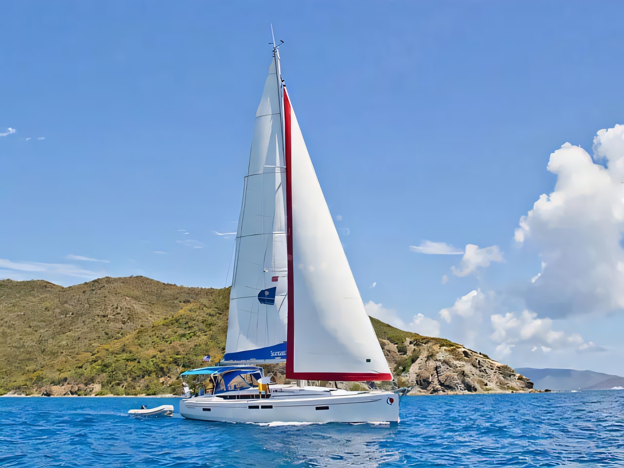 Exterior overview of Sunsail 47 / 3 sail boat for charter from Agana Marina in the Split sailing area Croatia