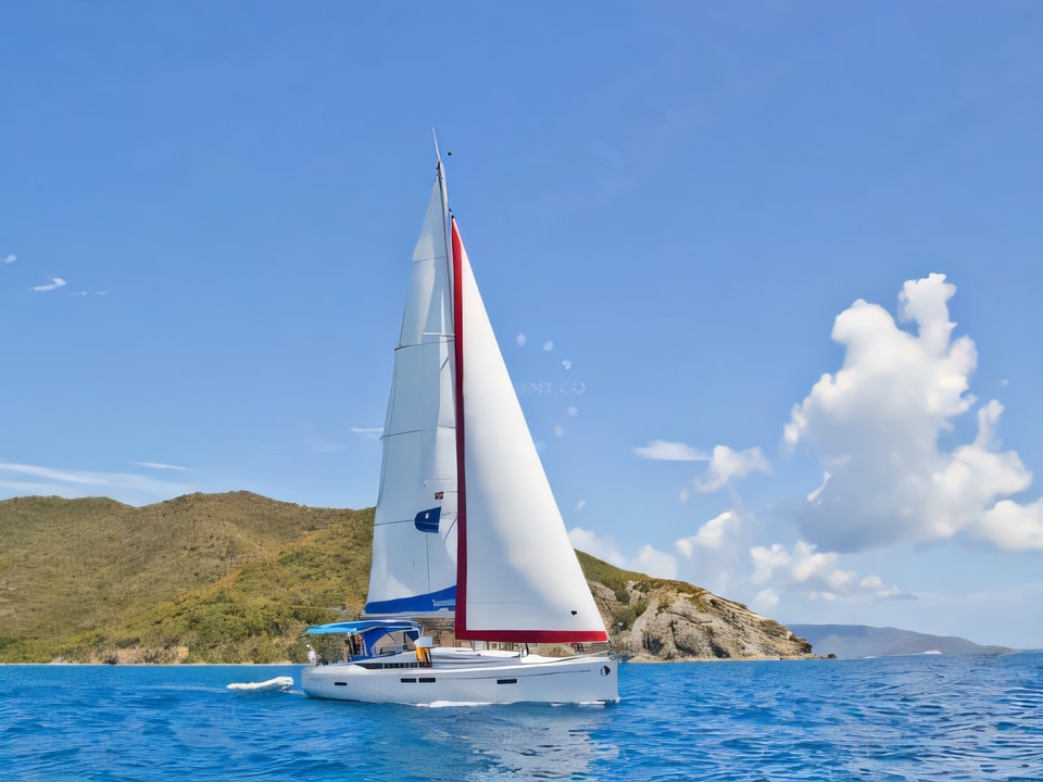 Exterior overview of Sunsail 47 sail boat for charter from Agana Marina in the Split sailing area Croatia