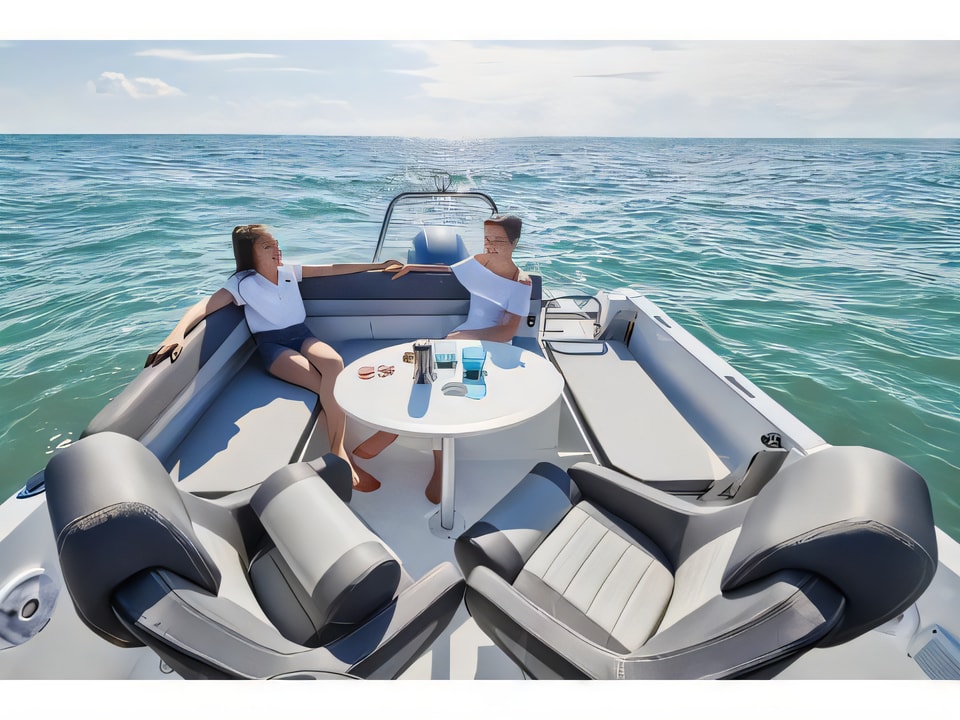 Interior of Jeanneau Cap Camarat 6.5 CC motor boat with 0 cabins Croatia yacht charter