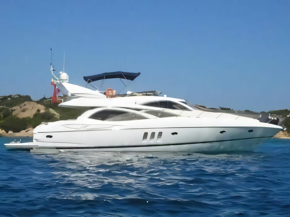 Exterior overview of Sunseeker 64 motor boat for charter from Seget Donji Marina Baotic in the Split sailing area Croatia