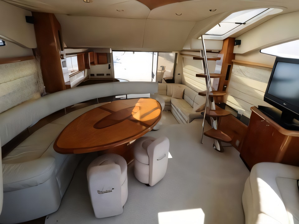 Interior of Sunseeker 64 motor boat with 3 cabins Croatia yacht charter