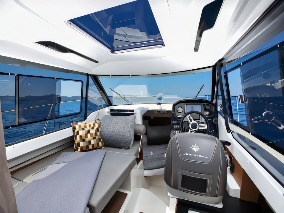 Exterior overview of Merry Fisher 795 motor boat for charter from Zadar Marina Zadar in the Zadar sailing area Croatia
