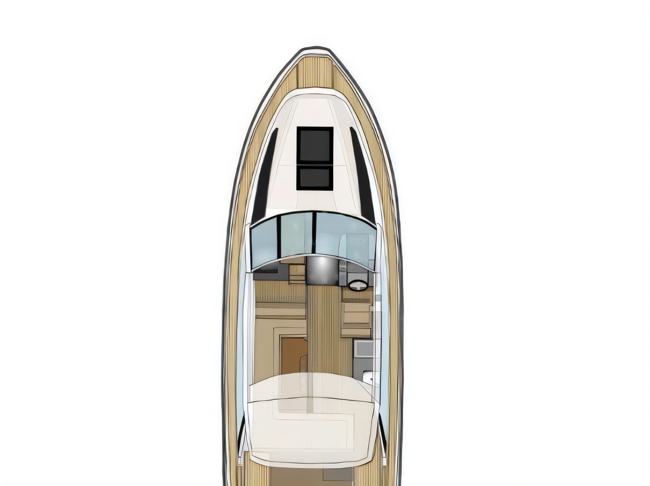 Interior of Flipper 900 ST JOYSTICK motor boat with 2 cabins Croatia yacht charter