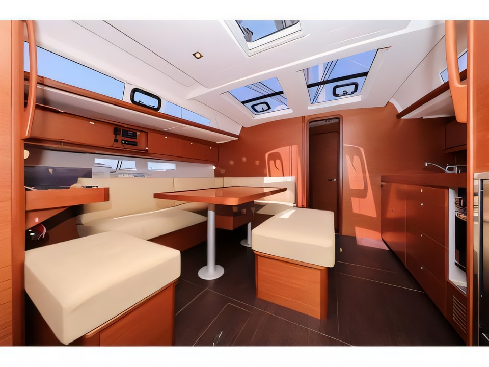 Interior of Dufour 460 sail boat with 5 cabins Croatia yacht charter