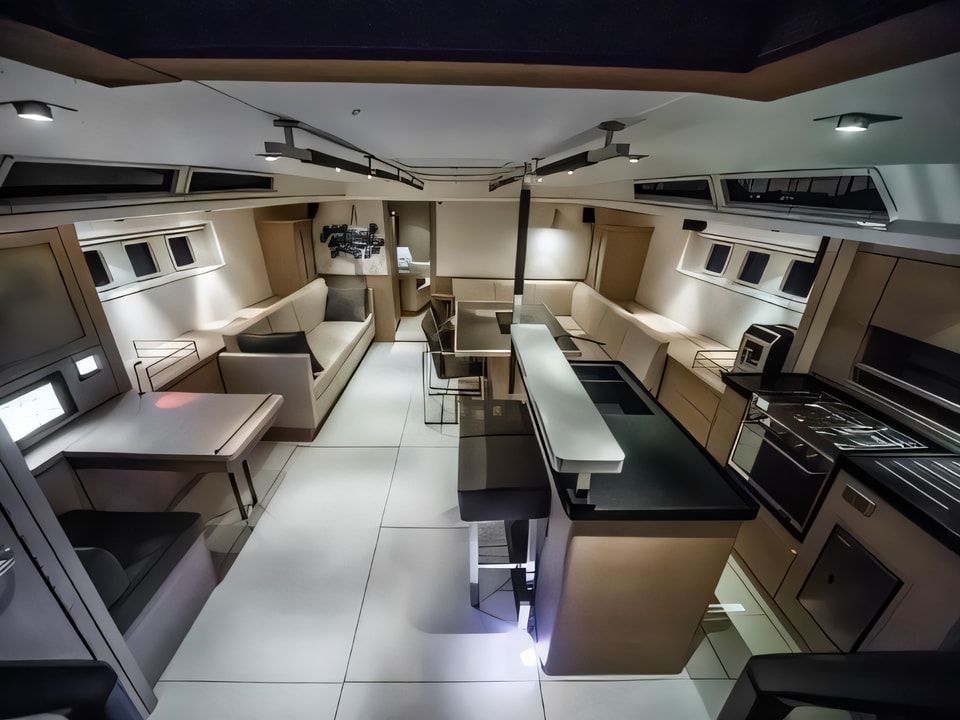 Interior of Hanse 630 sail boat with 3 cabins Croatia yacht charter
