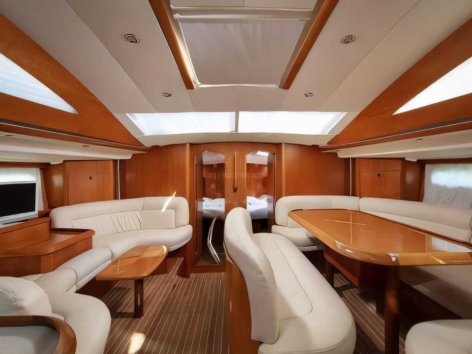 Interior of Sun Odyssey 54DS sail boat with 5 cabins Croatia yacht charter