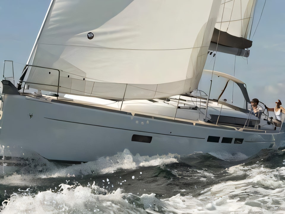 Exterior overview of Sun Odyssey 509 sail boat for charter from Sukosan Marina Dalmacija in the Zadar sailing area Croatia