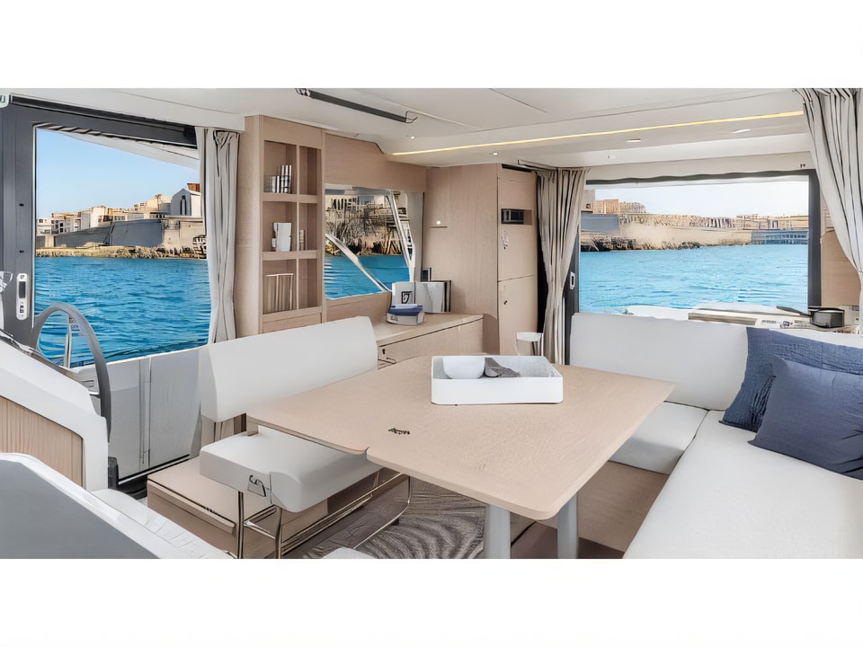 Interior of Swift Trawler 41 motor boat with 3 cabins Croatia yacht charter