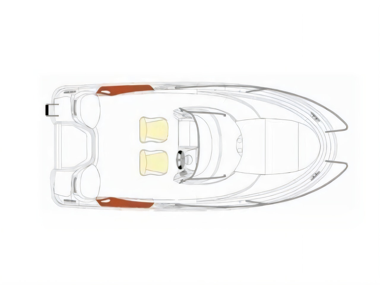 Interior of Beneteau Flyer 550 motor boat with 0 cabins Croatia yacht charter