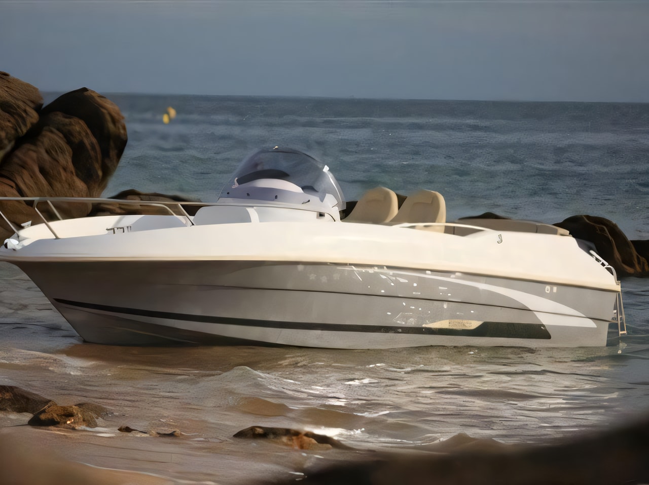 Layout of Beneteau Flyer 550 motor boat with 0 cabins Croatia yacht charter