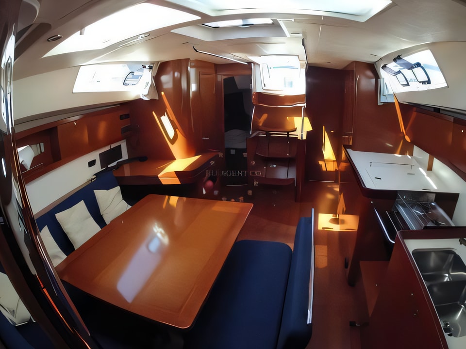 Interior of Oceanis 46 sail boat with 4 cabins Croatia yacht charter