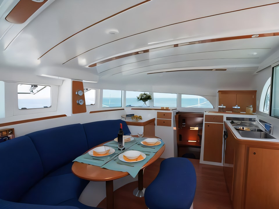 Interior of Lagoon 380 S2 Premium catamaran with 4 cabins Croatia yacht charter