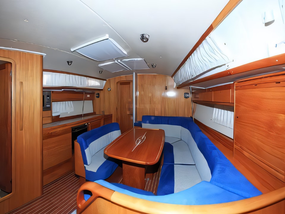 Interior of Bavaria 40 Cruiser sail boat with 3 cabins Croatia yacht charter