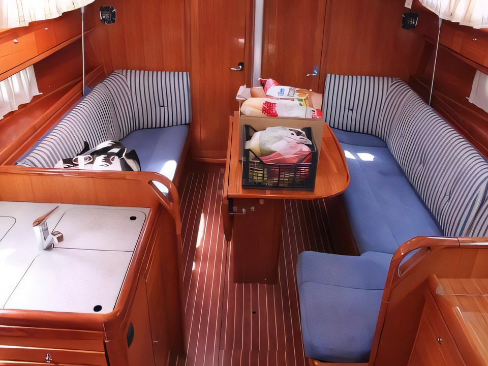Interior of Bavaria 38 cruiser sail boat with 3 cabins Croatia yacht charter