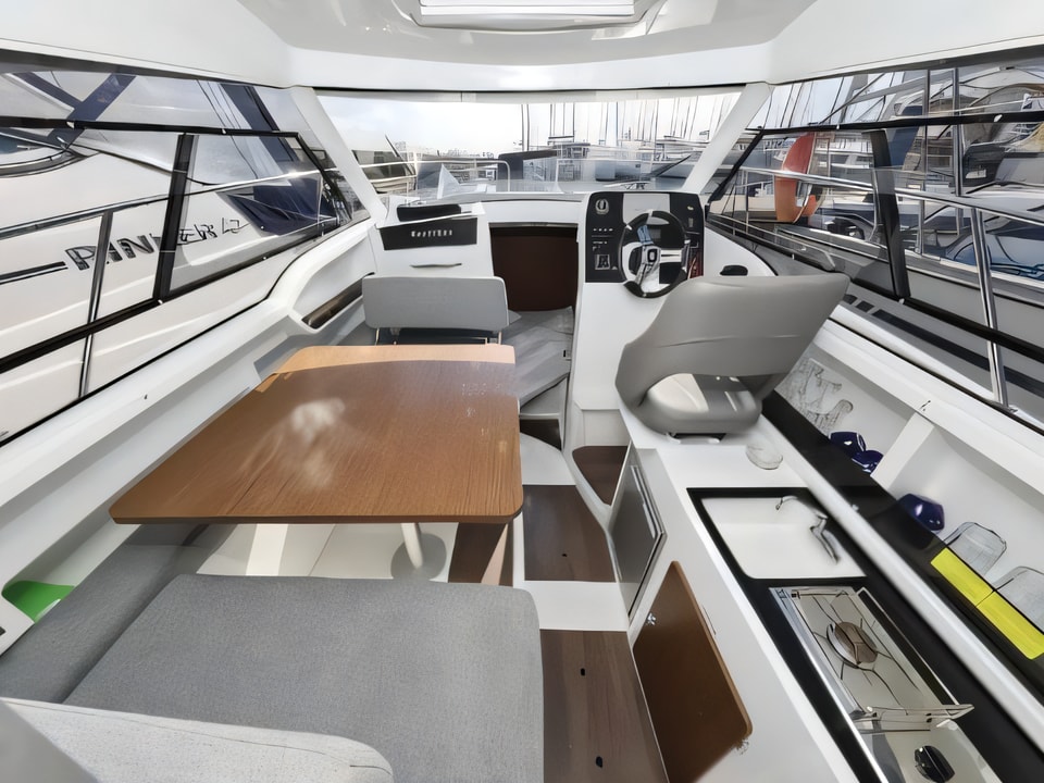 Interior of Antares 8 motor boat with 1 cabins Croatia yacht charter