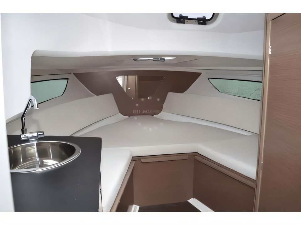 Interior of Jeanneau Cap Camarat 7.5 WA SERIE 2 motor boat with 1 cabins Croatia yacht charter