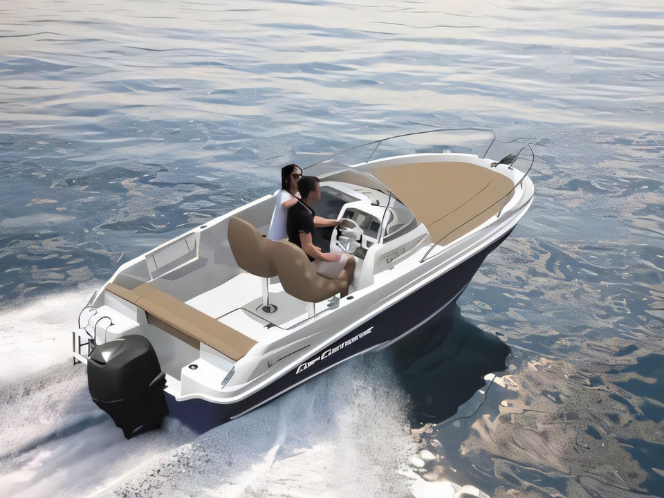 Interior of Jeanneau Cap Camarat 5.5 WA S2 motor boat with 1 cabins Croatia yacht charter
