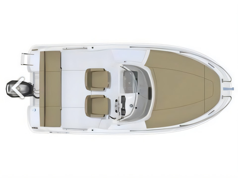 Layout of Jeanneau Cap Camarat 5.5 WA S2 motor boat with 1 cabins Croatia yacht charter