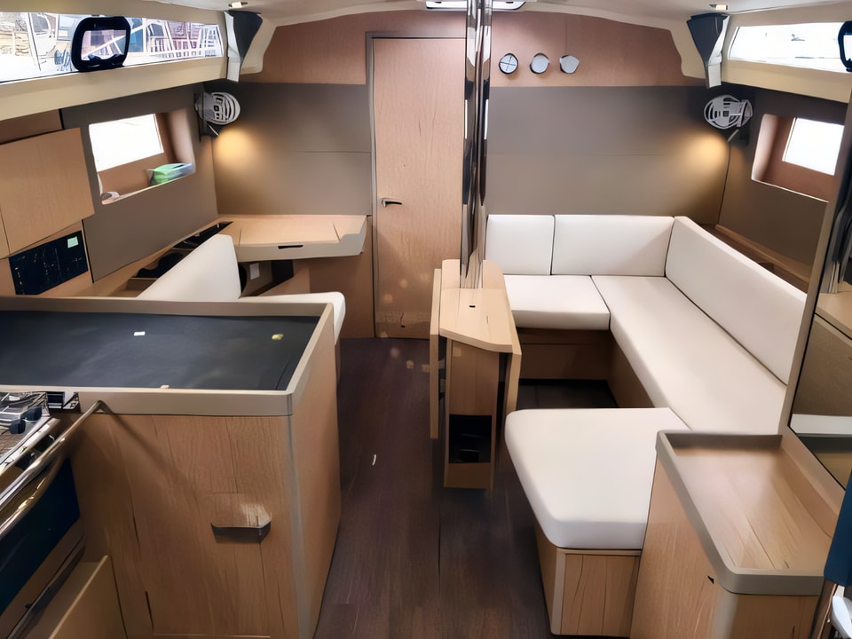 Interior of Oceanis 41.1 sail boat with 3 cabins Croatia yacht charter