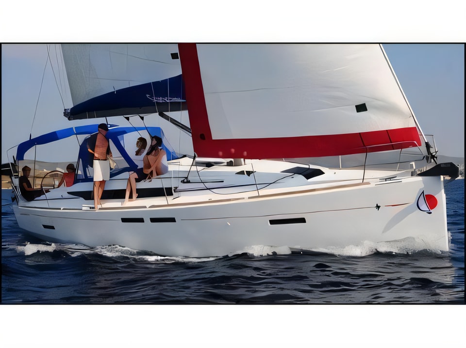 Exterior overview of Sun Odyssey 409 sail boat for charter from Split ACI Marina in the Split sailing area Croatia