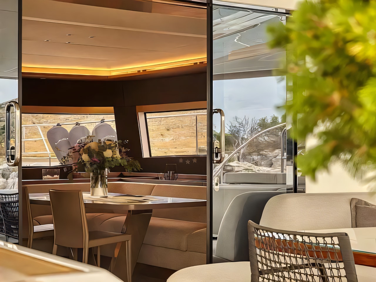 Layout of Lagoon Sixty 7 power catamaran with 4 cabins Croatia yacht charter