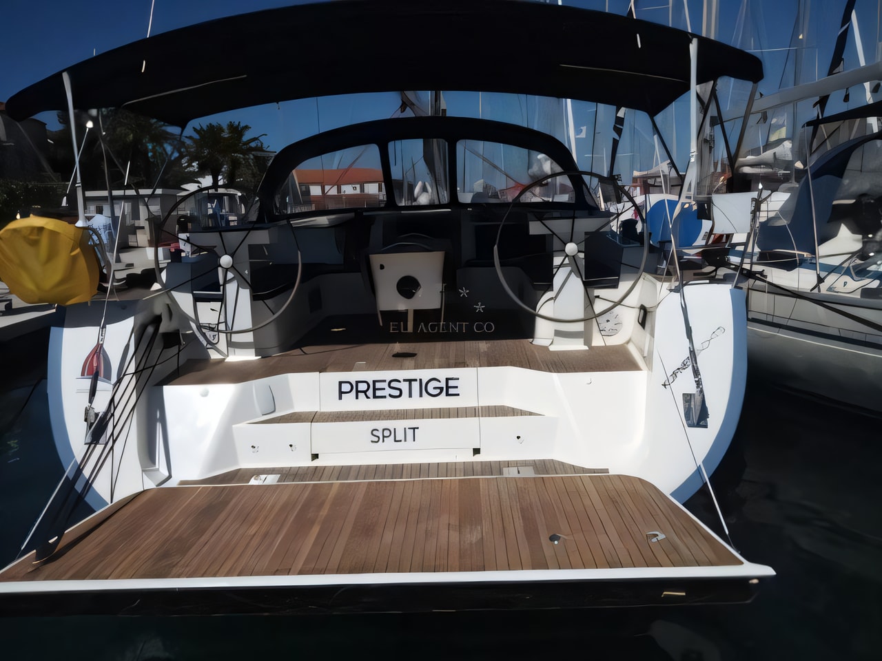 Layout of D&D Kufner 50 sail boat with 5 cabins Croatia yacht charter