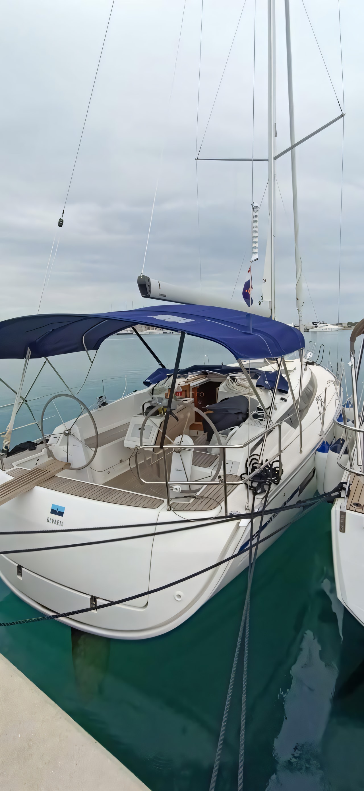 Layout of Bavaria 37 Cruiser sail boat with 3 cabins Croatia yacht charter
