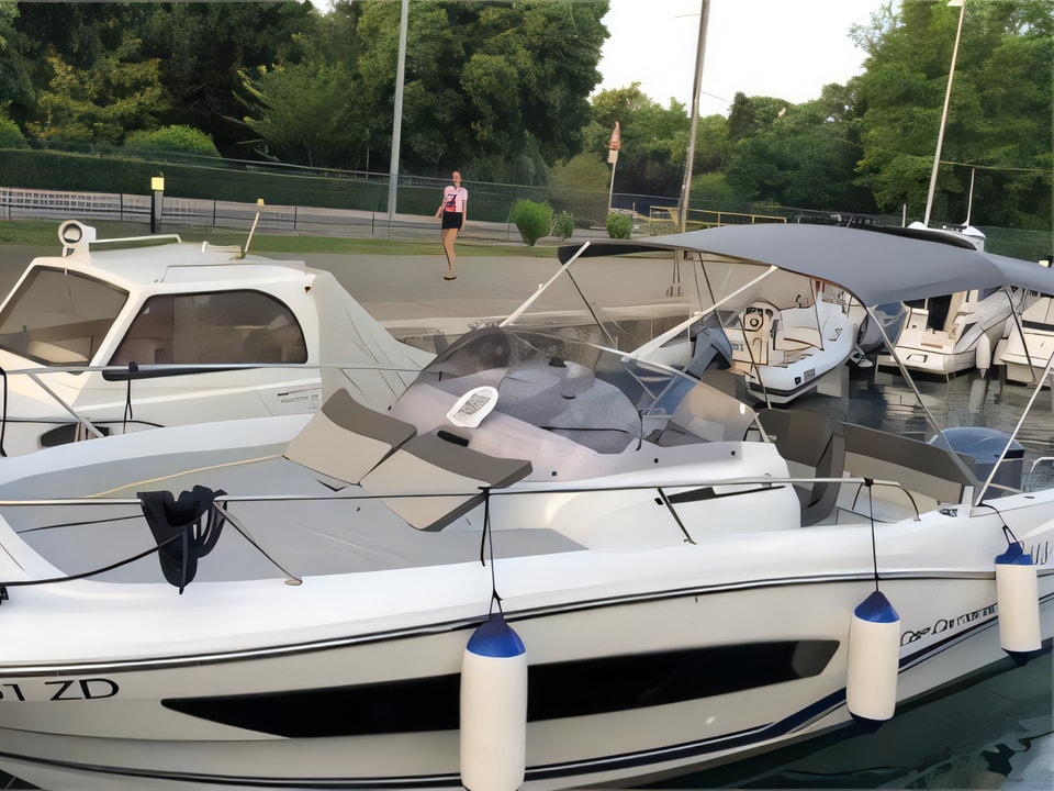 Exterior overview of Cap Camarat 7.5 WA SERIE 2 motor boat for charter from Zadar Marina Zadar in the Zadar sailing area Croatia