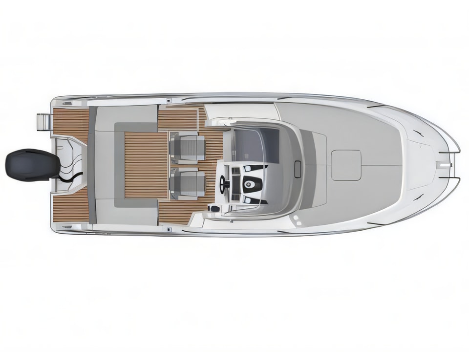 Layout of Cap Camarat 7.5 WA SERIE 2 motor boat with 1 cabins Croatia yacht charter