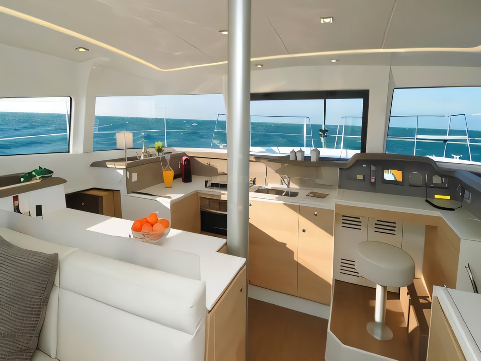 Interior of Bali 4.1 catamaran with 4 cabins Croatia yacht charter