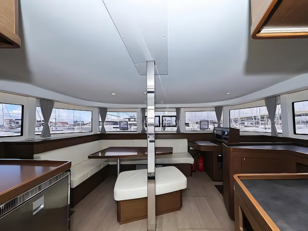 Layout of Lagoon 42 catamaran with 6 cabins Croatia yacht charter