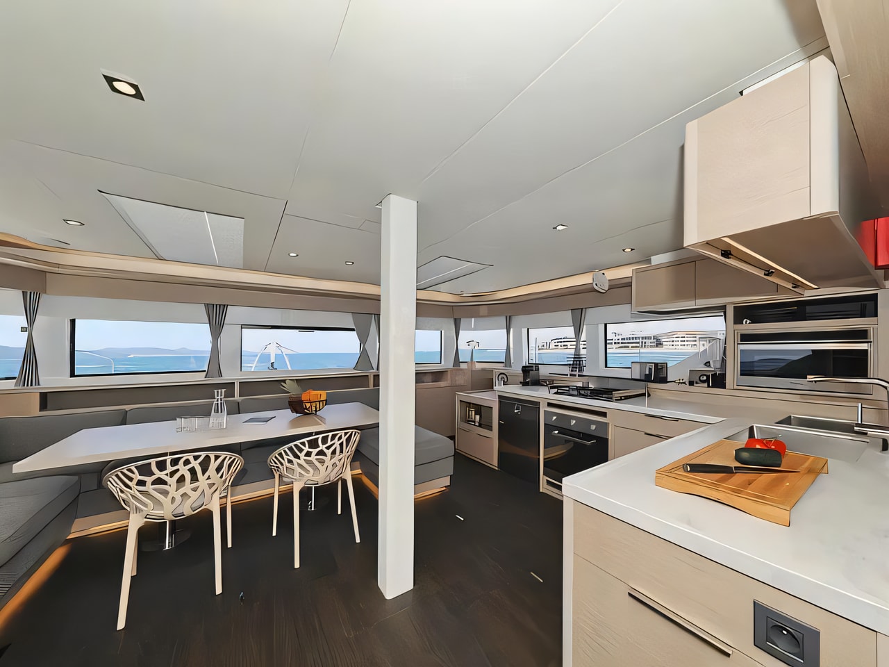 Layout of Lagoon 55 - Elegance line catamaran with 4 cabins Croatia yacht charter