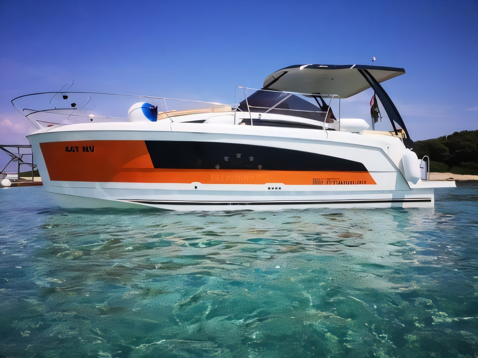 Exterior overview of Balt 818 Titanium motor boat for charter from Novalja in the Zadar sailing area Croatia