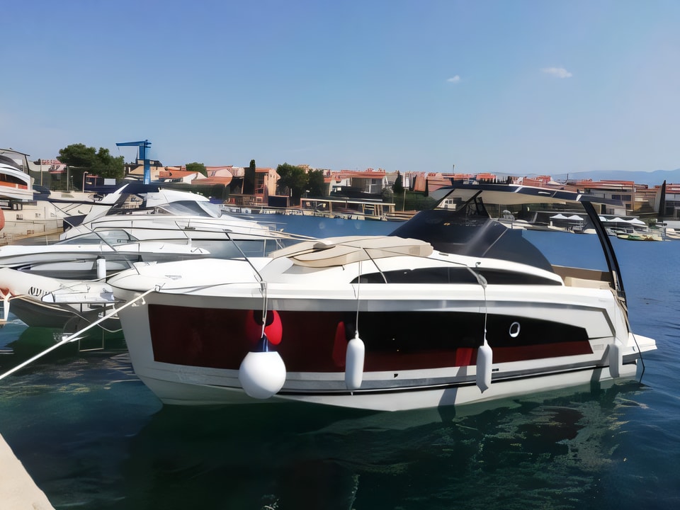 Exterior overview of Balt 818 Titanium - 150 motor boat for charter from Novalja in the Zadar sailing area Croatia