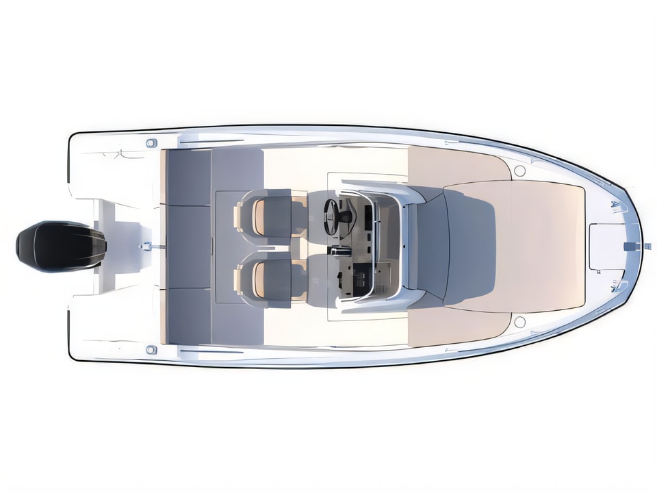 Quicksilver Activ 555 yacht layout 1 cabins Croatia charter