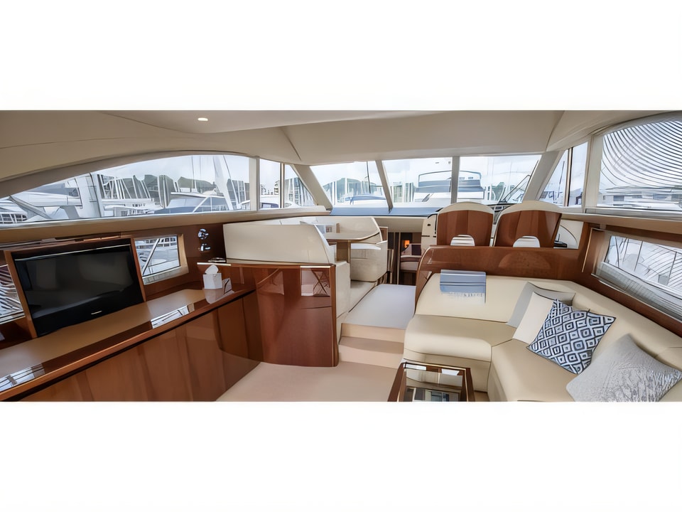 Interior of Princess 54 Fly motoryacht with 3 cabins Croatia yacht charter