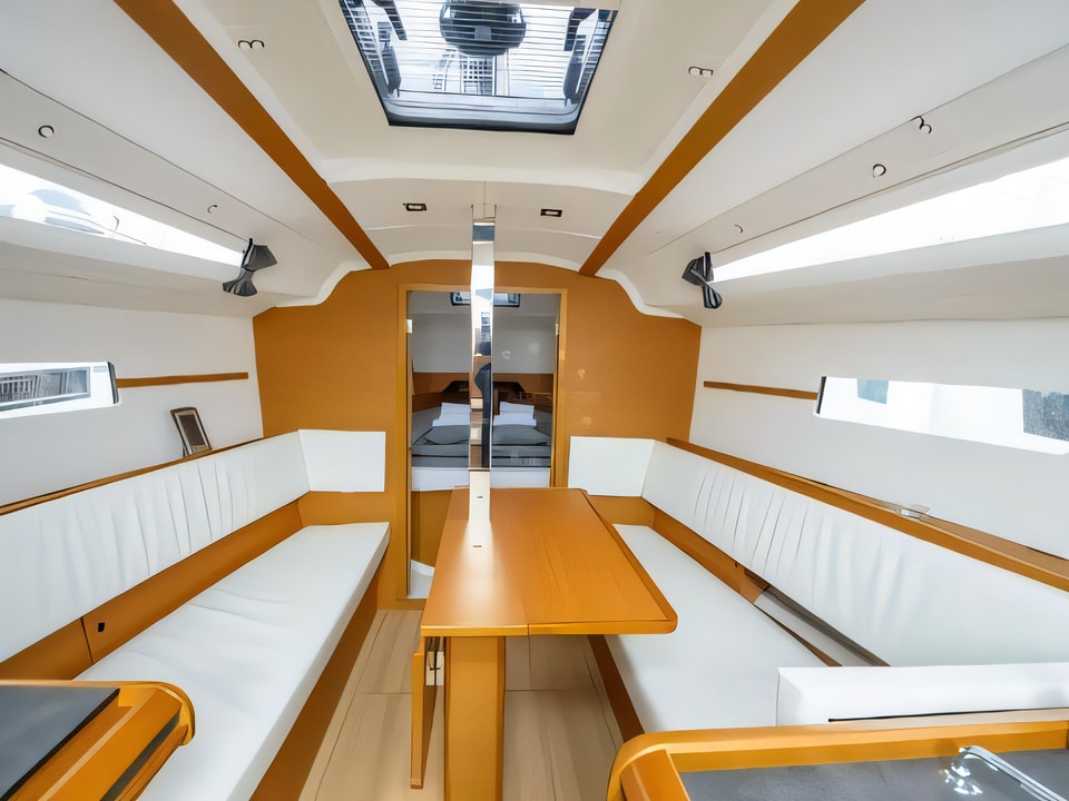 Interior of Sun Odyssey 349 sail boat with 3 cabins Croatia yacht charter