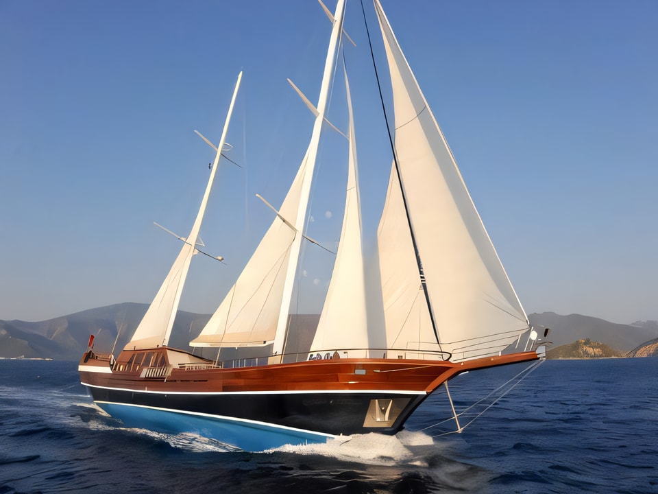 Exterior overview of Gulet Queen of Datca gulet or cruiser for charter from Bodrum Croatia