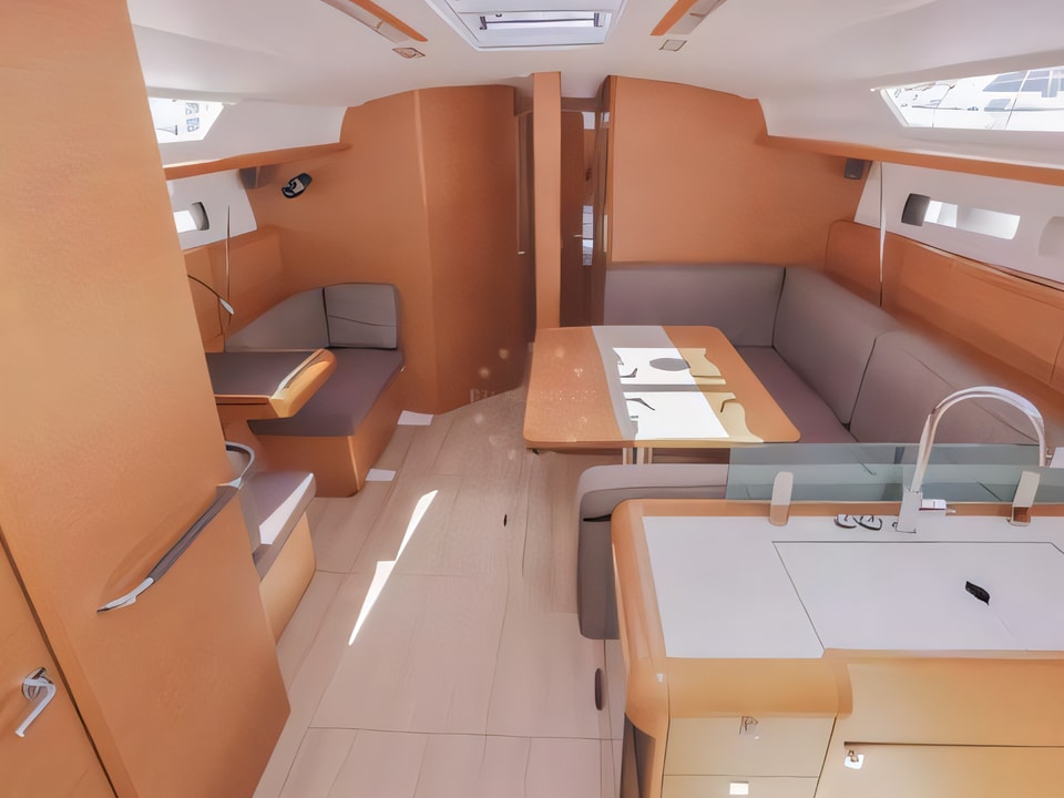 Interior of Sun Odyssey 449 sail boat with 4 cabins Croatia yacht charter