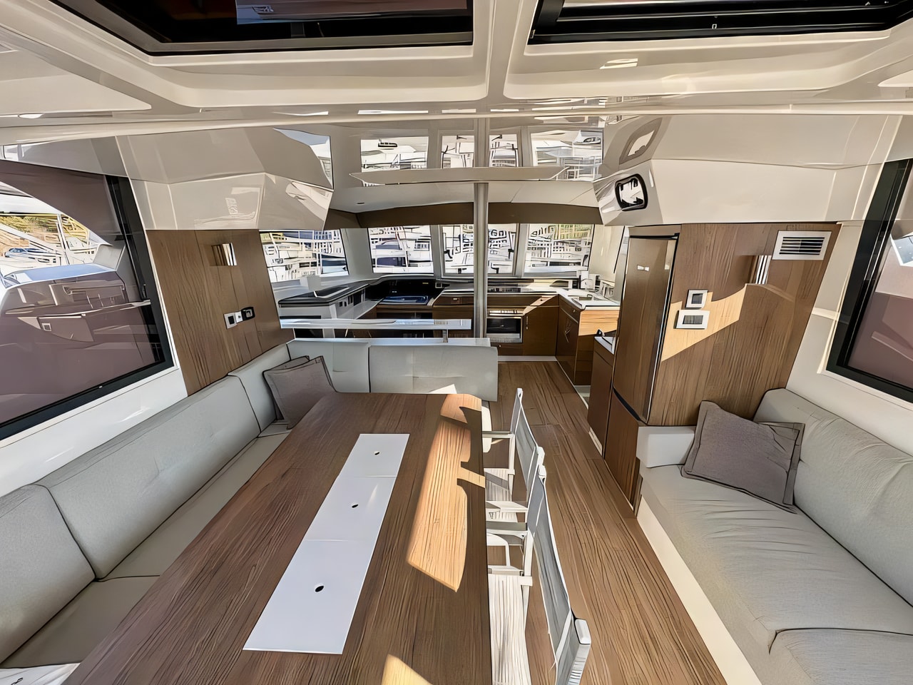 Exterior overview of Bali Catspace[G] catamaran for charter from Kastela Gomilica Marina in the Split sailing area Croatia