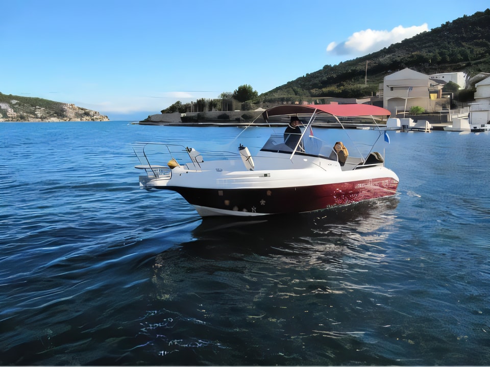 Atlantic 650 motor boat for charter from Vinisce Sibenik sailing area Croatia